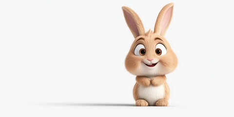 Obraz premium Charming Easter bunny with soft fur brings joy and happiness during the festive spring season
