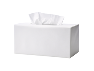 a white box of tissues
