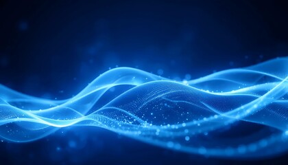 Shimmering blue wave background with sparkling glitter particles, sparkle, background