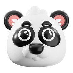 Panda 3D model featuring an adorable face, ideal for animations, educational materials, children's books, and wildlife conservation campaigns © idrixel