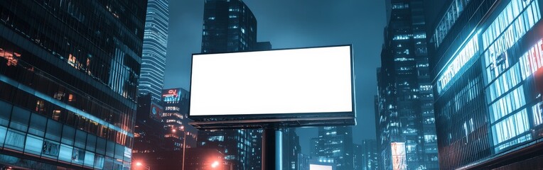 Obraz premium Urban Digital Billboard in City