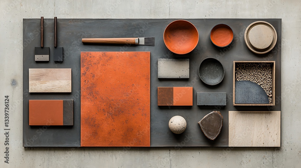 Poster Assorted color palettes and textures