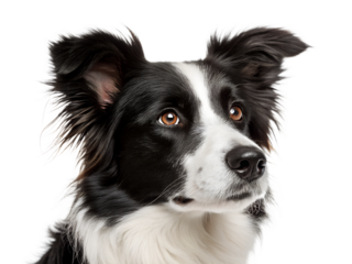 Border collie portrait capturing alert expression