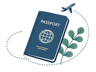 Design of a passport with travel elements included