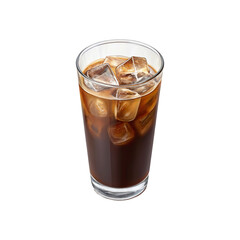 glass of cola with ice