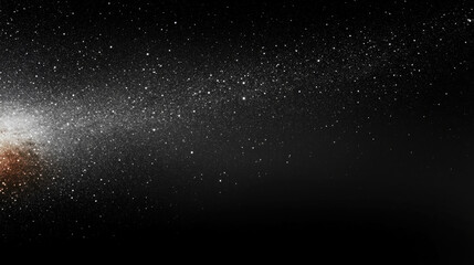 Obraz premium Starry black sky with white stars creating a serene celestial atmosphere