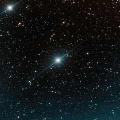 Starlit night sky filled with countless white stars on a black canvas