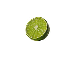 A juicy lime wedge refreshing citrus fruit vibrant green color