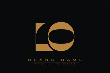 LO initial letter logo design. Letter L and O luxury alphabet letter logo icon template