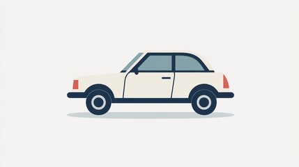 Fototapeta premium A classic car illustration with a minimalist design perfect for automotive vintage and trans