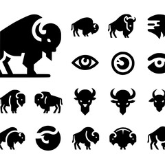 bison Icon Set © Spencer