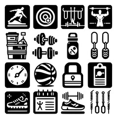 bodybuilding Icon Set