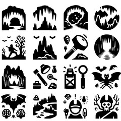 caves Icon Set