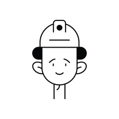 Firefighter Vector icon