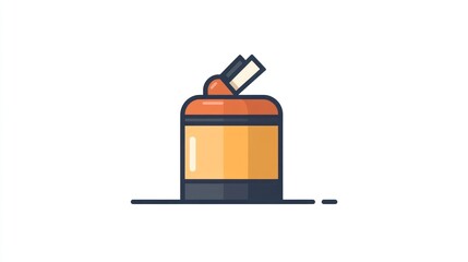 Fototapeta premium A vibrant illustration of a pencil sharpener with pencils ideal for education and creativity t