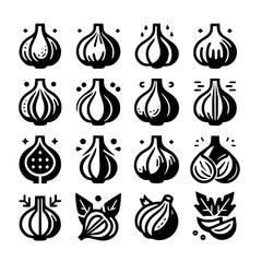 garlic Icon Set