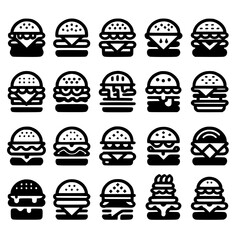 hamburgers Icon Set