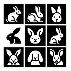 rabbits Icon Set