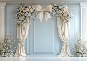 Elegant floral backdrop for a special event celebration