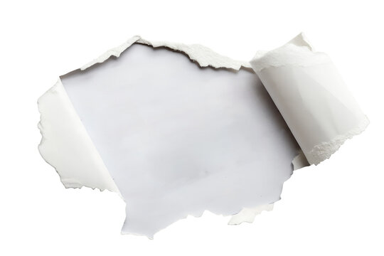 Torn paper revealing empty space for creativity