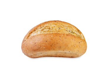 Garlic herbst butter bun on a white isolated background