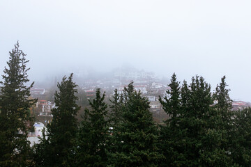 Agros, a Troodos mountains village view in the region of Pitsilia, in southwest Cyprus