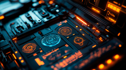 Obraz premium futuristic sci - fi futuristic technology concept.