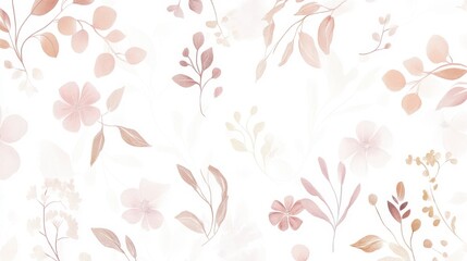 Delicate Floral Print: A Soft and Elegant Floral Pattern for Home Decor