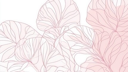 Delicate Floral Line Art Design: A Stunning Botanical Illustration