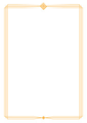 Vertical gold border on white background template with elegant and modern design. Minimalist gold border vector for certificates, invitations, luxury stationery, or decorative frames.