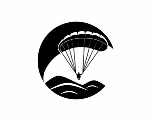 creative details Paragliding Icon vector illustration