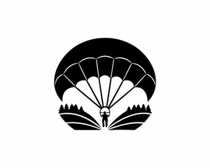 creative details Paragliding Icon vector illustration