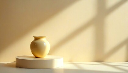 Minimalist Vase Bathed in Warm Light