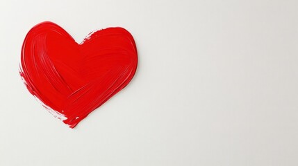 Obraz premium Crimson Heart: A Painted Expression of Love