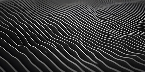 Obraz premium Abstract Black and White Wavy Lines Pattern Background
