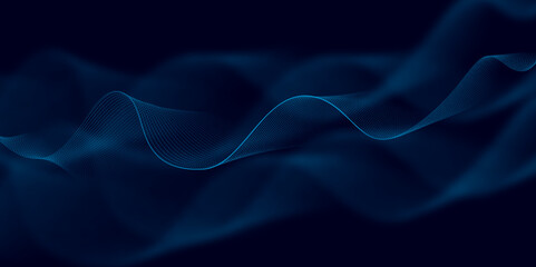 Minimalist Smooth Wave Lines with Glow Effect. Technology-Inspired Abstract Wave Wallpaper. Wave. Vector. 