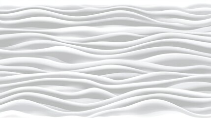 Fototapeta premium Abstract White Wave Pattern: A Minimalist Graphic Design