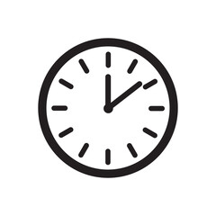 Clock icon in trendy flat style isolated on background. Clock icon Vector illustration