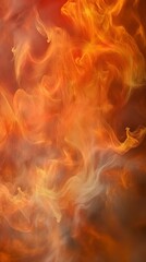 Fototapeta premium Abstract Fiery Celestial Patterns: A Dynamic Orange Cosmos