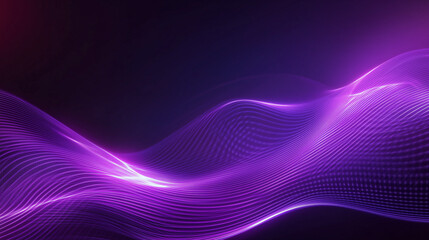 Futuristic Purple Waveform with Glowing Light Effects
