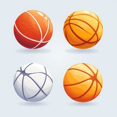 Obraz premium Basketball icon symbol, vector sign isolated. 