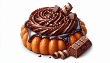 Obraz premium A pastry lover’s dream—chocolatey, flaky, and divine.