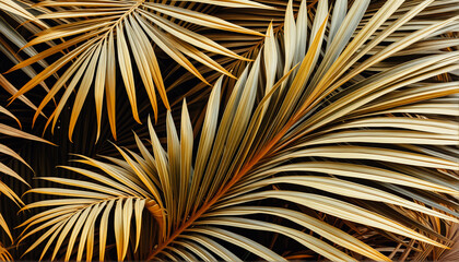 Obraz premium Golden Palm Leaves