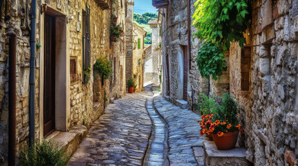 Fototapeta premium Assisi, a historic municipality in Umbria, Italy, situated on a hill and known as the birthplace of Saint Francis of Assisi (1181â€“1226), one of Italyâ€™s patron saints