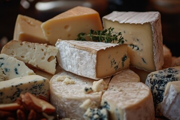 Gourmet Cheese Presentation with Complementary Elements