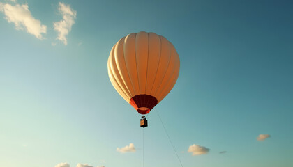 Fototapeta premium Weather balloon ascending into the sky for air pressure study