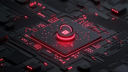 Detailed image of a futuristic black technology circuit board