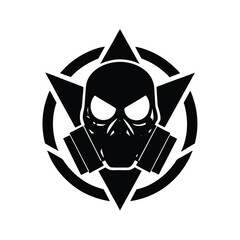 skull and crossbones mascot logo