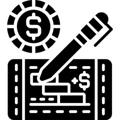 Cheque Icon Vector Element