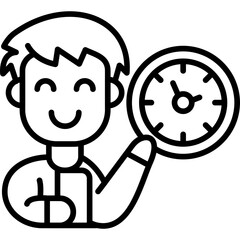Time Management Icon Vector Element
